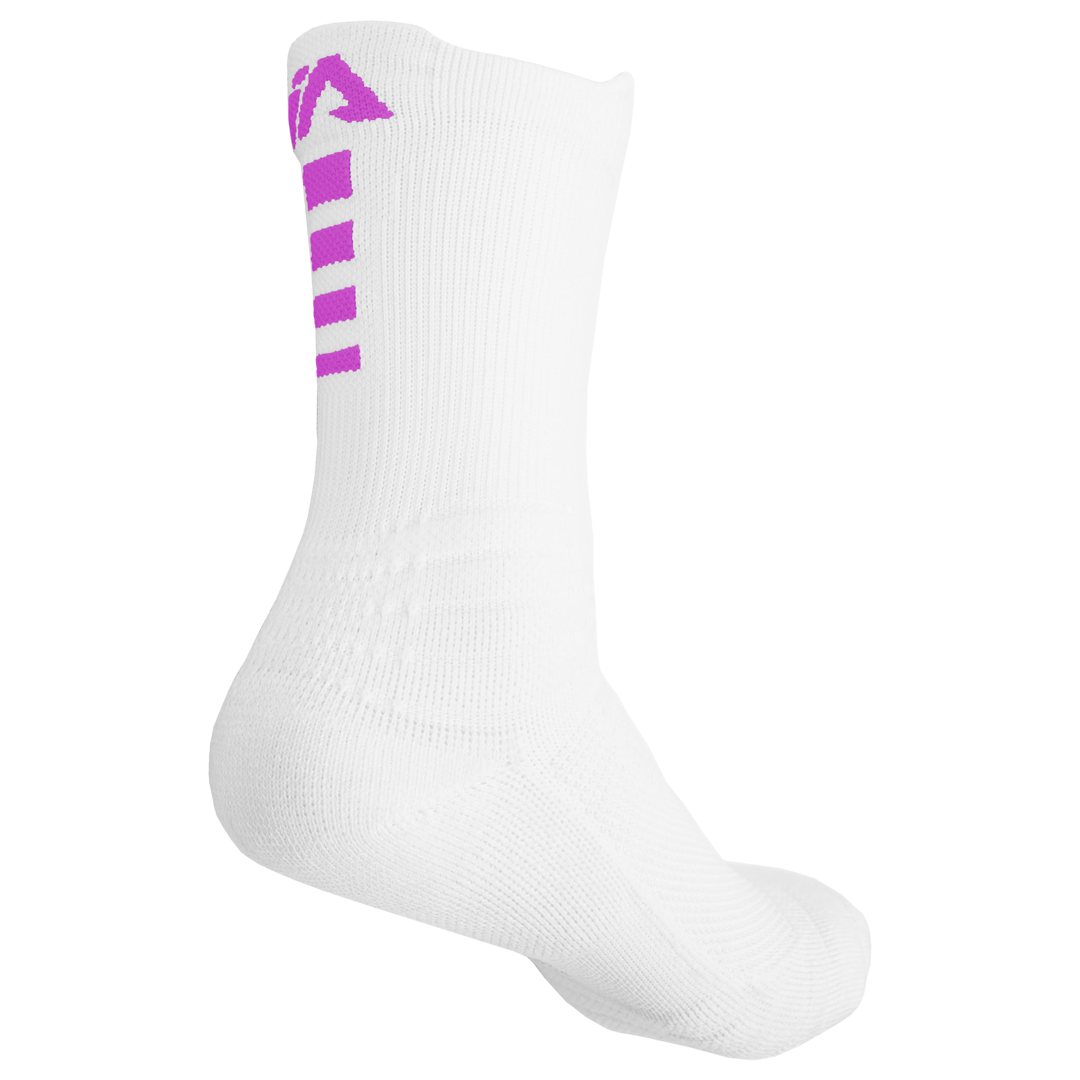 iAthletic Elite Performance Socks - White/White/Hot Pink