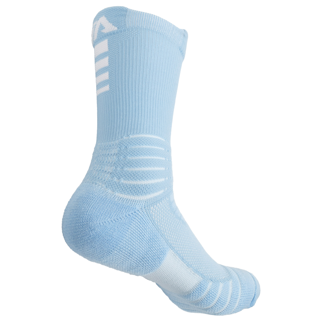 iAthletic Elite Performance Socks - Light Blue/Light Blue/White