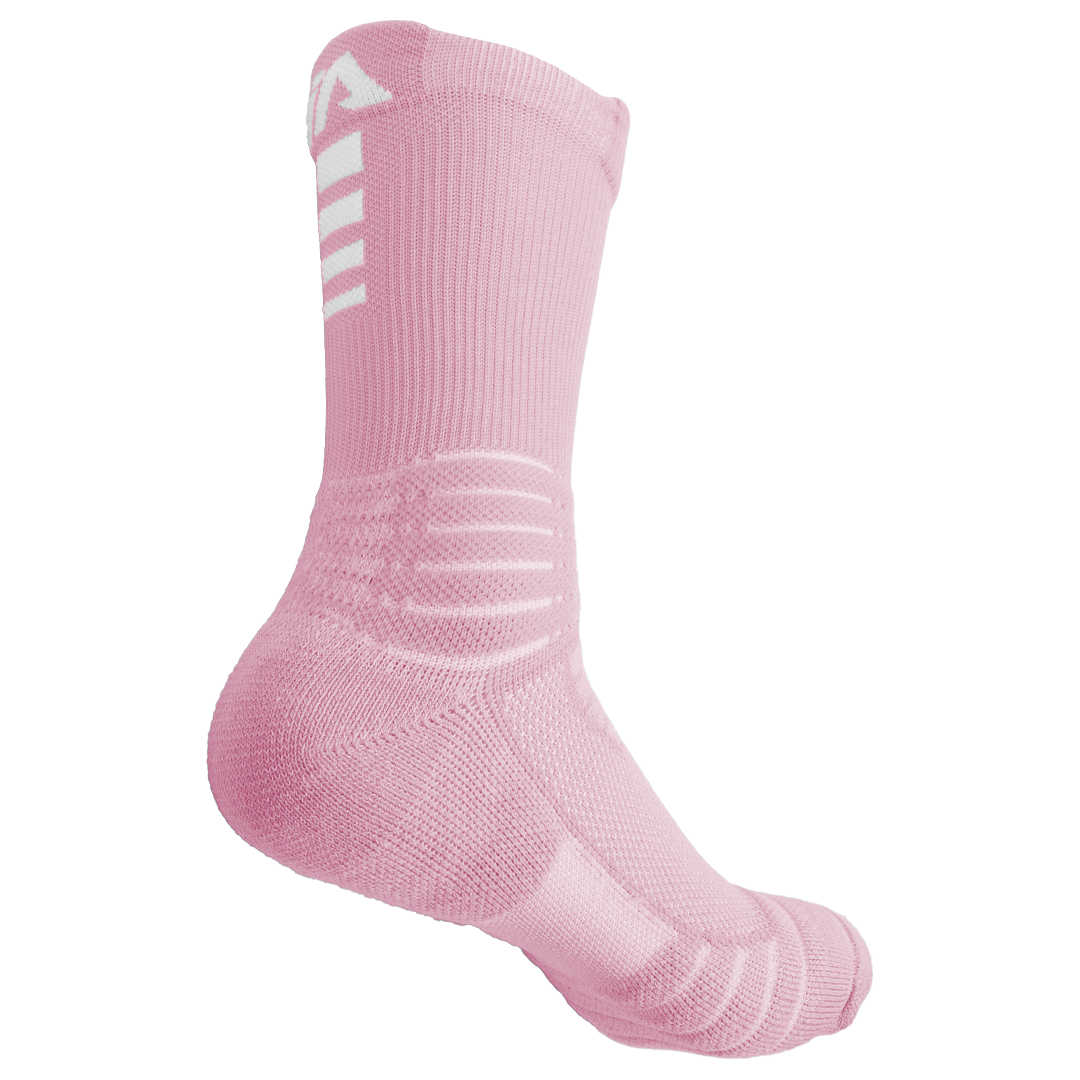 iAthletic Elite Performance Socks - Pink/Pink/White