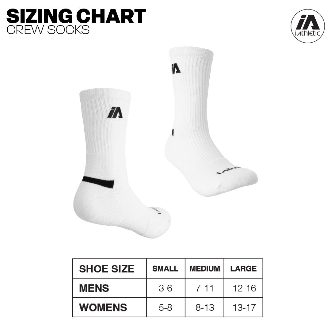 iAthletic Crew Socks - Black