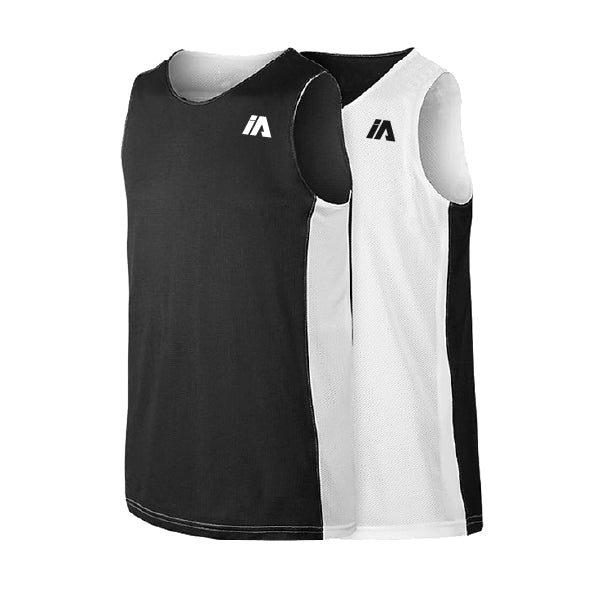 iAthletic Mens Training Reversible Singlet - Black/White