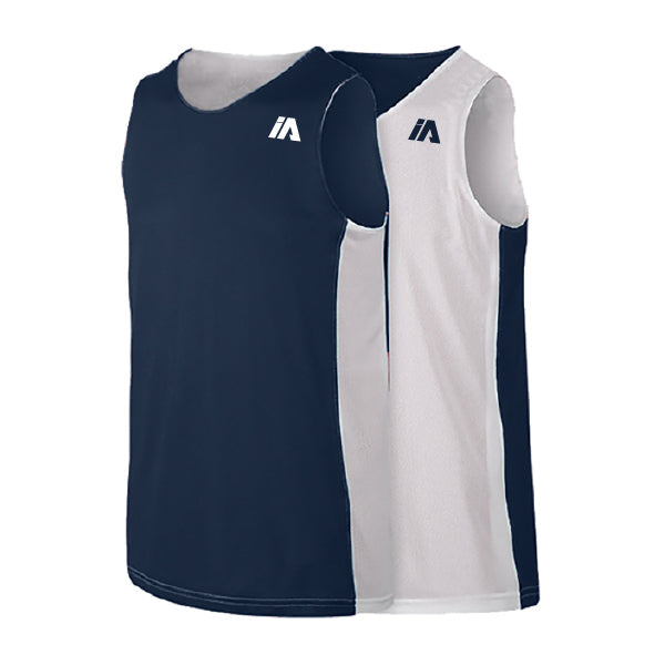 iAthletic Mens Training Reversible Singlet - Navy/White