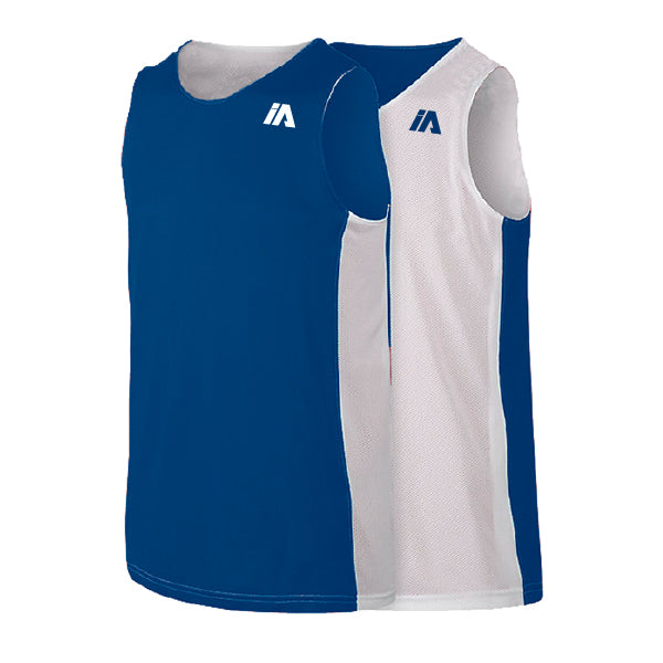 iAthletic Mens Training Reversible Singlet - Royal/White