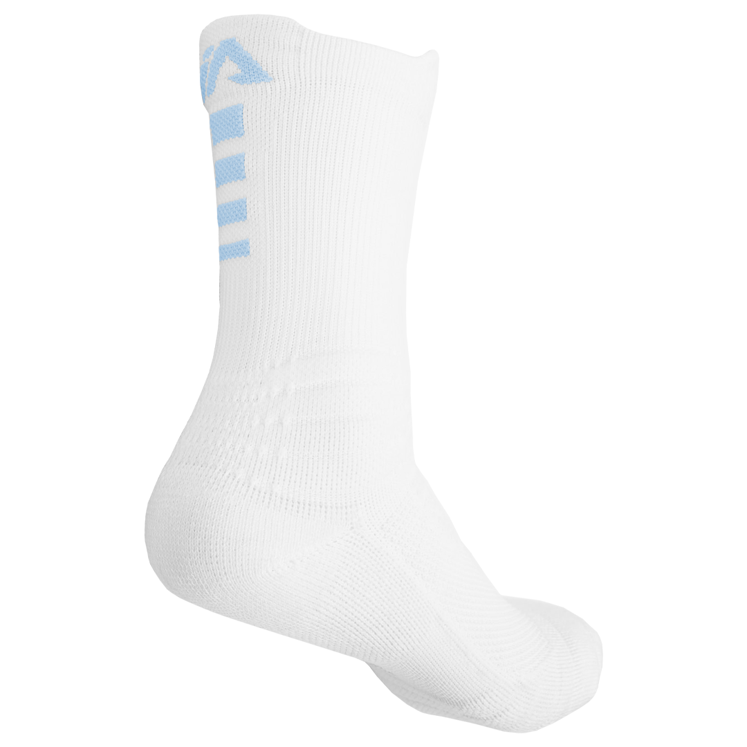 iAthletic Elite Performance Socks - White/White/Light Blue