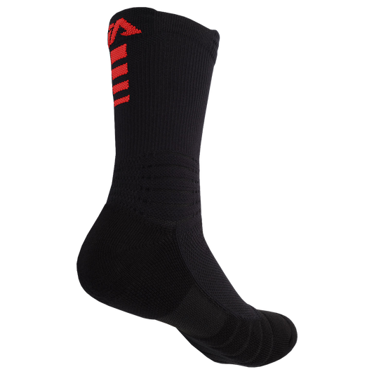 iAthletic Elite Performance Socks - Black/Black/Red