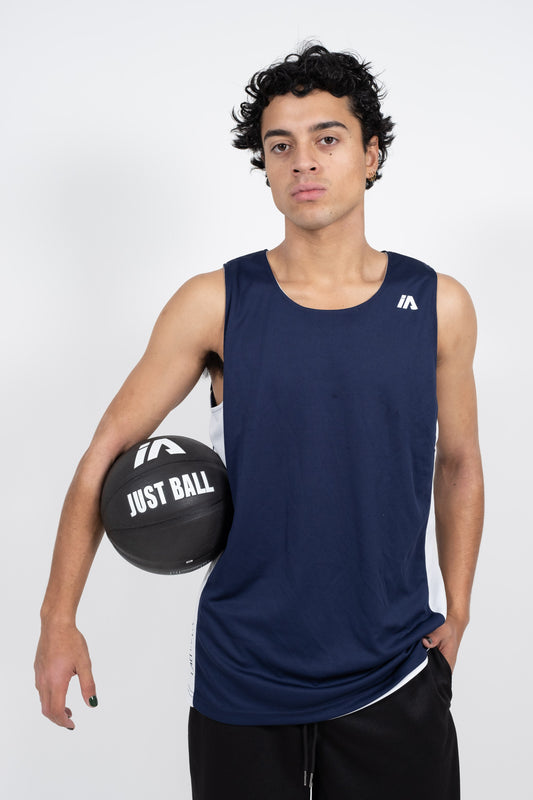 iAthletic Mens Training Reversible Singlet - Navy/White