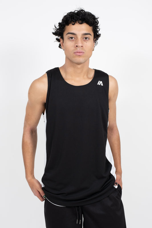 iAthletic Mens Training Reversible Singlet - Black/White