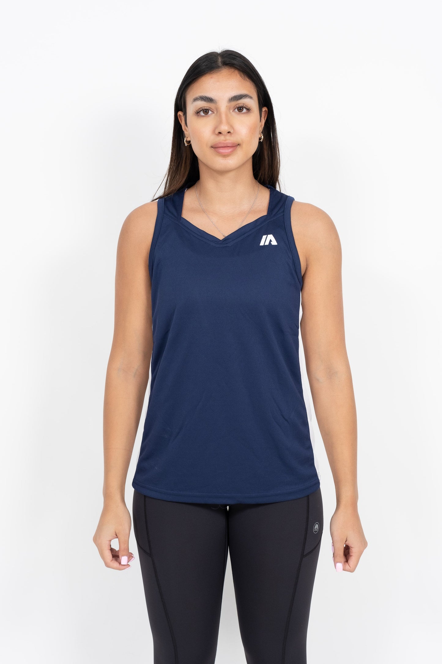 iAthletic Women's Training Reversible Singlet - Navy/White