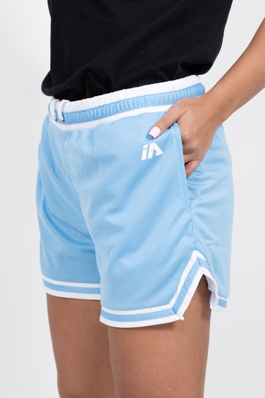 iAthletic Casual Basketball Shorts Womens - Carolina/White