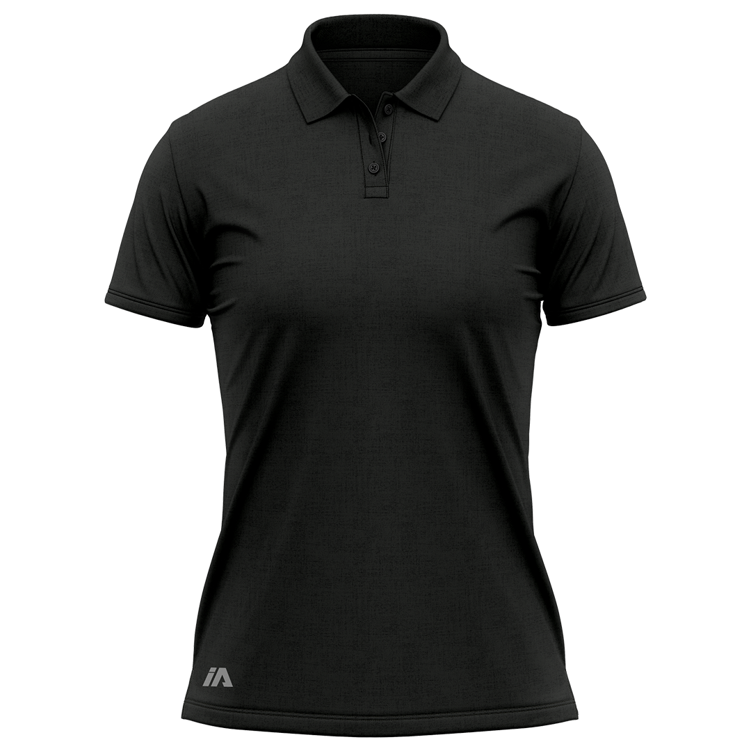 iAthletic iPerform Womens Polo - Black Marle