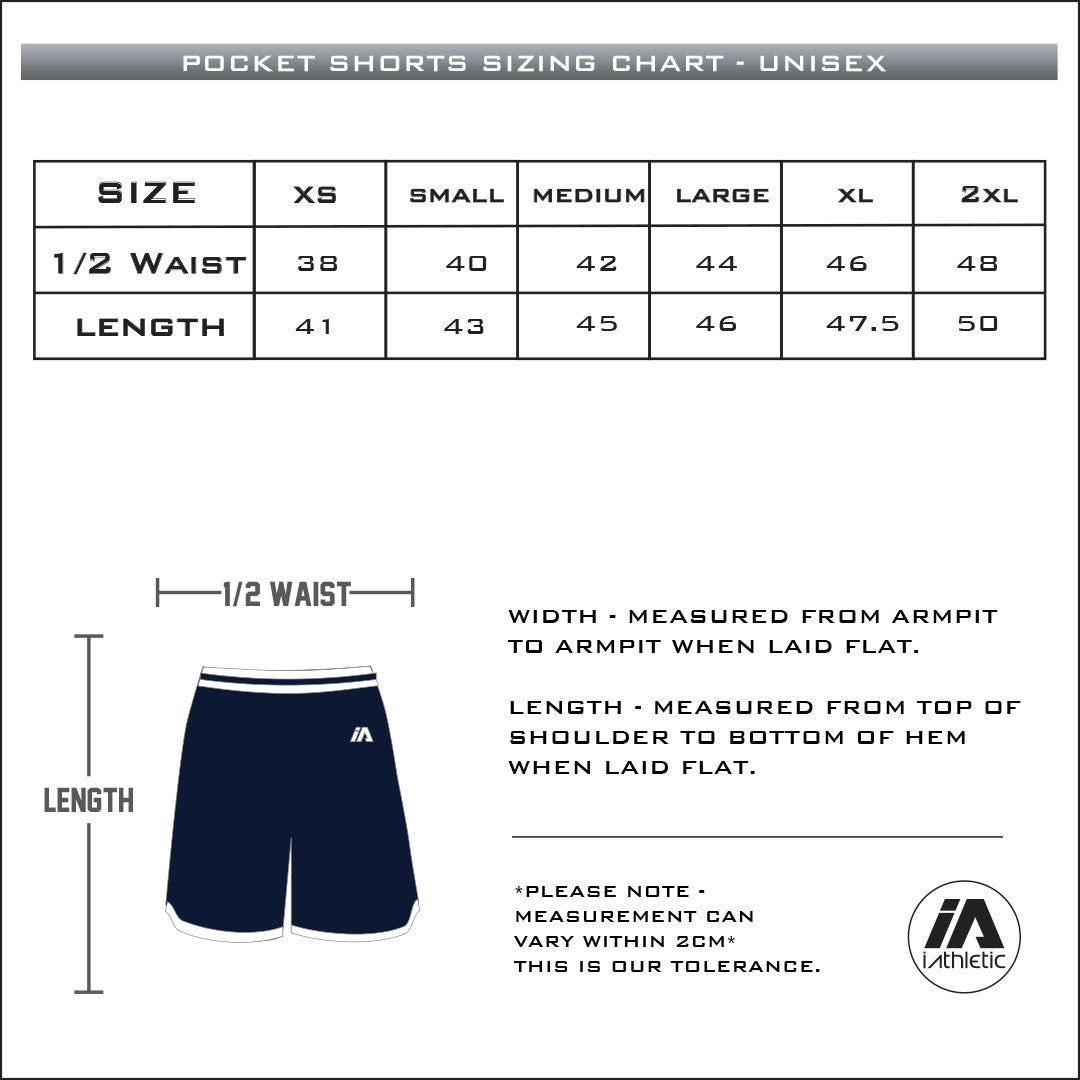 iAthletic Casual Basketball Shorts Mens - Carolina/White