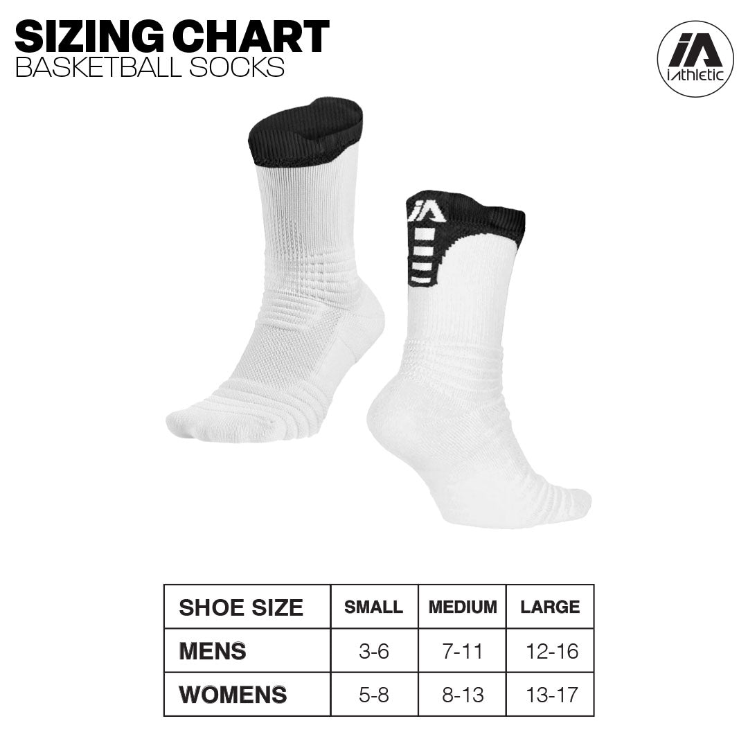 iAthletic Elite Performance Socks - White/White/Royal