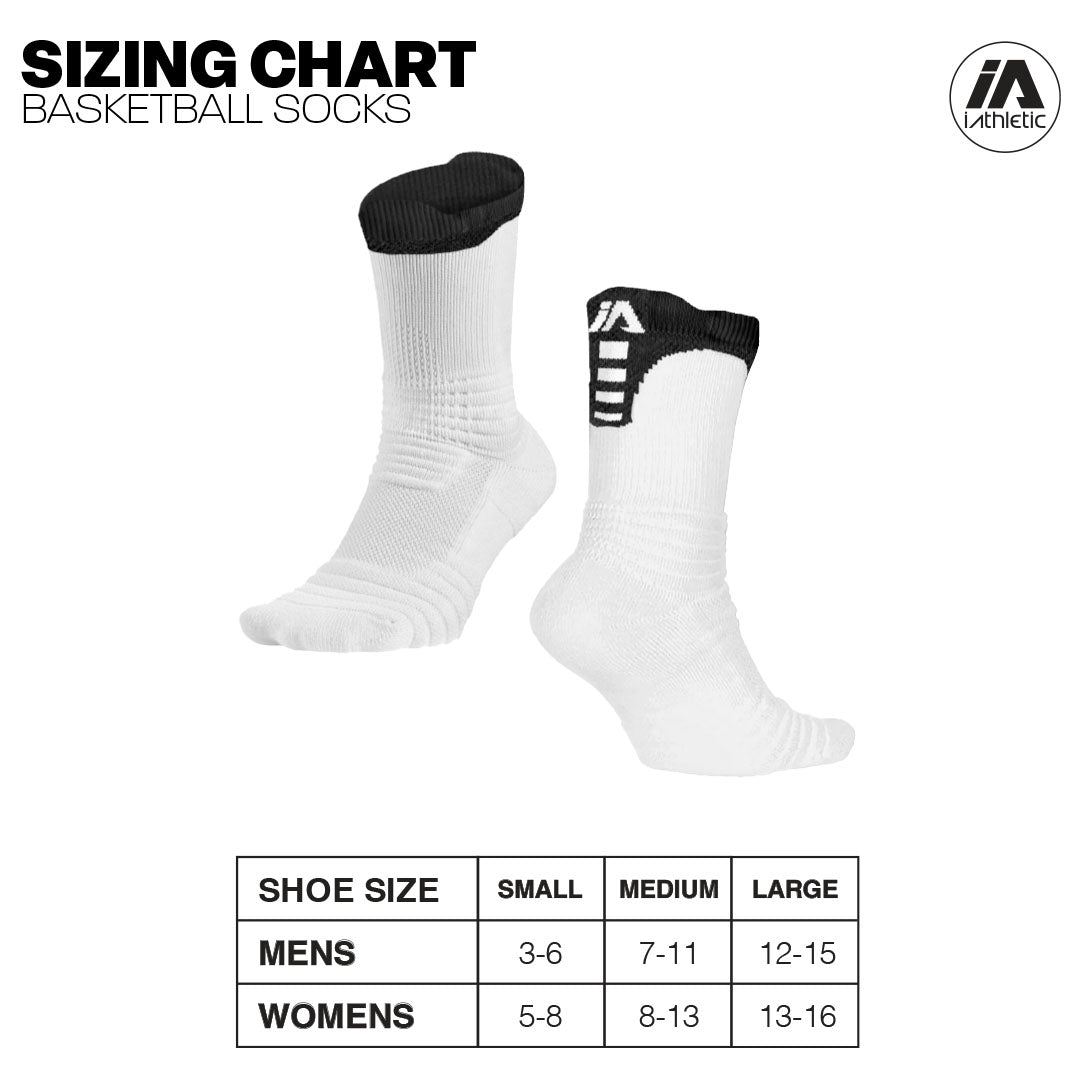 iAthletic Elite Performance Socks - White/Black